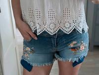 Kaporal Hotpants jeansshorts kurze Jeans Hose Stickerei Blogger Eimsbüttel - Hamburg Niendorf Vorschau