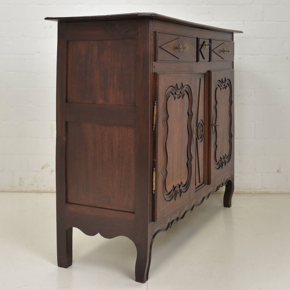 ANTIK! Anrichte restauriert Louis XV Barock Eiche Schrank Sideboard Kommode J-0207 in Lüdinghausen