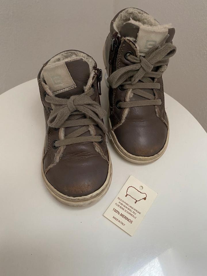 Winter Schuhe Booties Italy Merino Wolle gefüttert mauve Gr. 26 in Frankfurt am Main