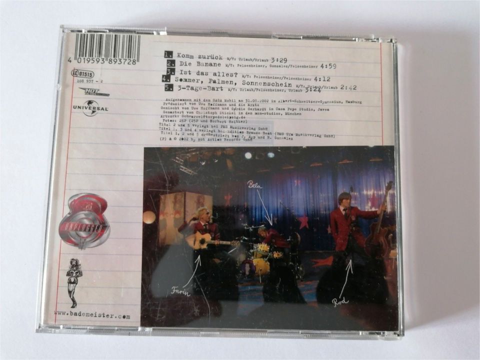 Die Ärzte Maxi-CD Unplugged Komm zurück Die Banane in Dresden