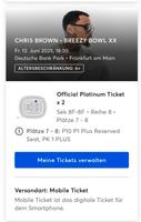 2x Platin Tickets Chris Brown Frankfurt 13.06 Bayern - Kaufbeuren Vorschau
