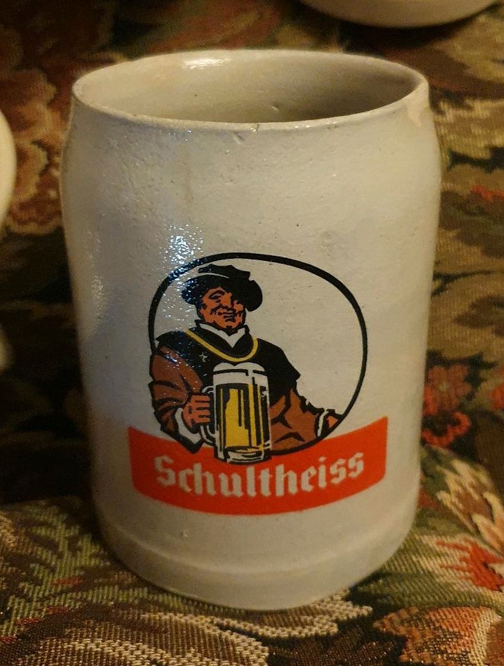 7-teilige Bierkrüge Sammlung: 6x Berliner Brauereien + 1x Kloster in Berlin