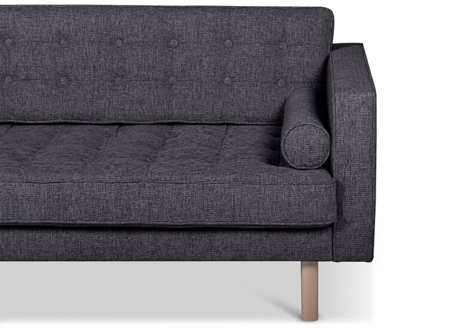 Tampa 3-Sitzer Sofa in Chenille-Bezug helle Füße, Anthrazit, NEU in Wolfsburg