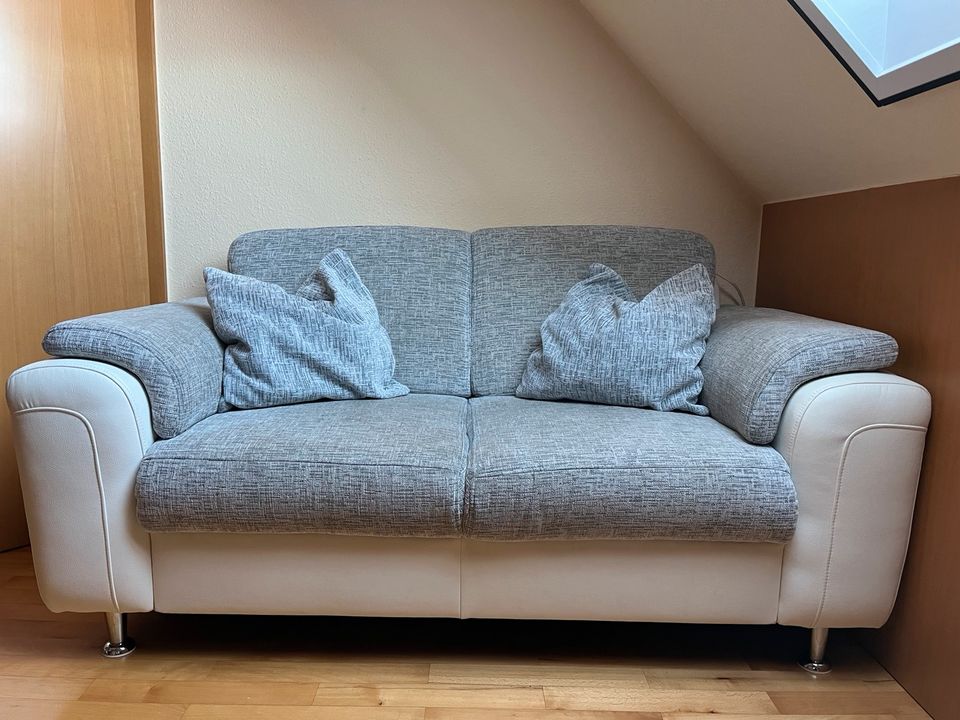 Weiß-Graue Couch in Auleben