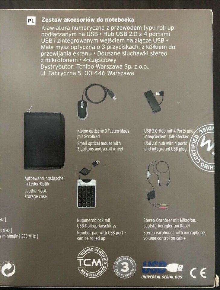Tchibo Notebook Laptop Zubehör Set Verteiler Rechner Maus etc. in Weßling