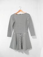 Zara: Getreiftes Skaterkleid, ausgestellt, Streifen, Peplum, S 36 Bayern - Münchberg Vorschau