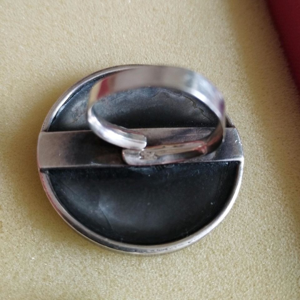 Schmuckset Großer Ring, Ohrringe u Anhänger Silber in Großlöbichau