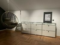 USM Haller Sideboard Reinweiß Glasaufsatz 228x84x37cm Refurbished München - Altstadt-Lehel Vorschau