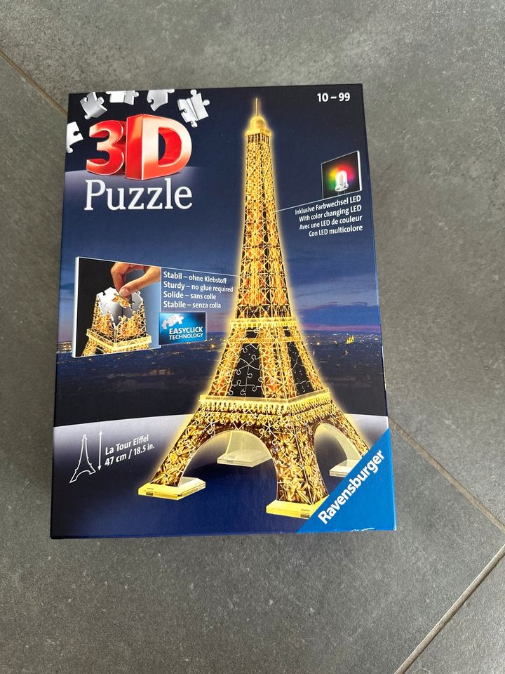 Ravensburger 3D Puzzle Eiffelturm in Paris beleutet in Remseck am Neckar