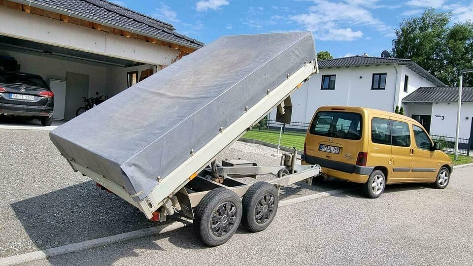 3 Seiten KIPPER 3to Rückwärtskipper Mieten Anhänger Kippanhänger in Reisbach