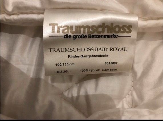 Traumschloss Baby Royal 100x135cm Decke Bettdecke Neu Unbenutzt in Schermbeck