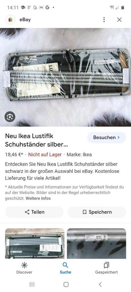 NEU! Ikea Schuhregal Lustifik in Elz