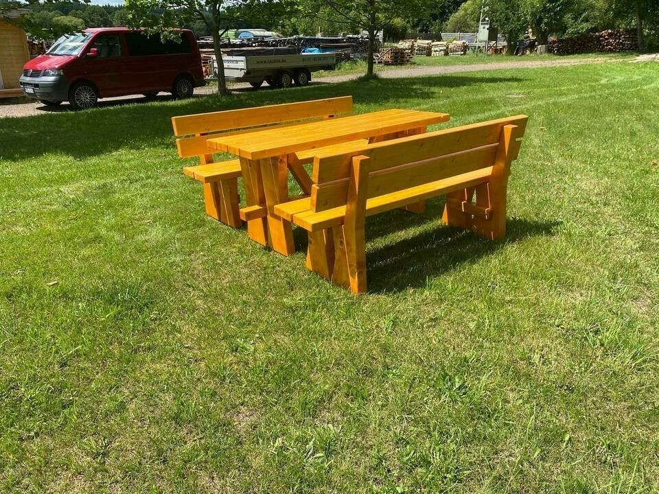 Holzgarnitur Holzbank Holztisch Gartenmöbel Holzmöbel Loungemöbel in
