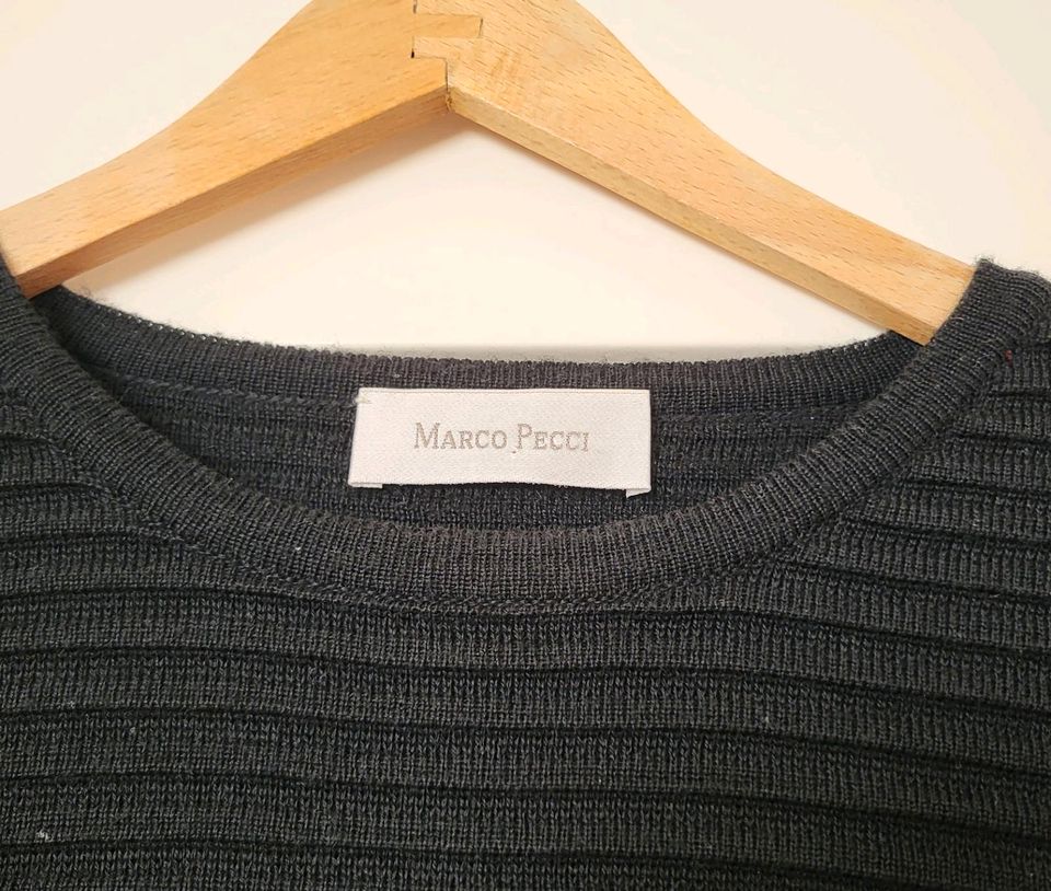 Marco Pecci Pullover Sweater Merinowolle schwarz in Stuttgart