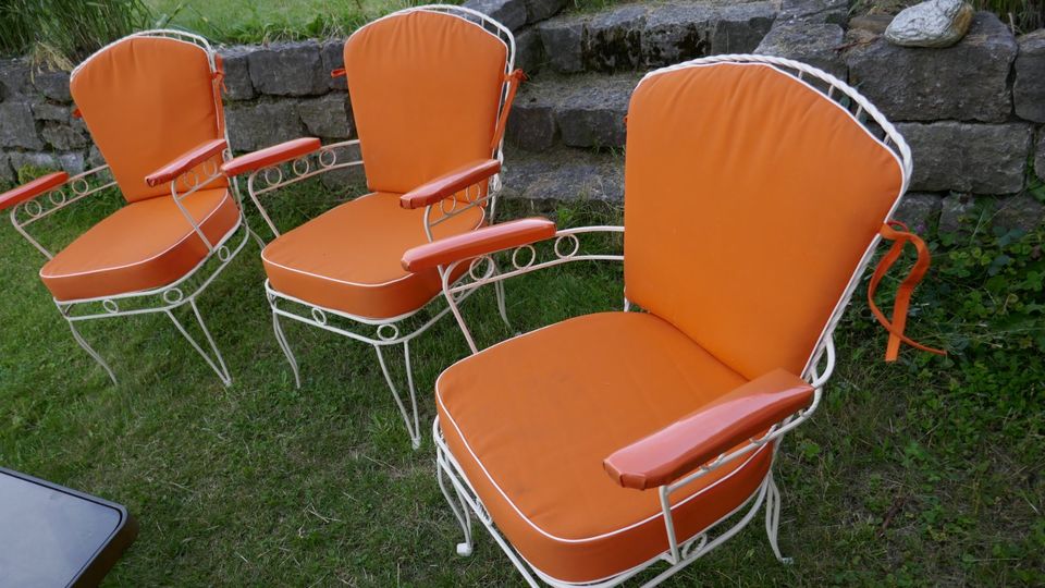 3 x alte Vintage 60er oder 70er Gartenstühle in Kressbronn am Bodensee