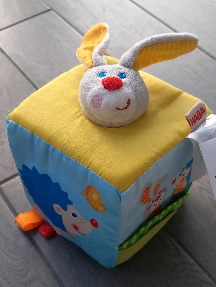 Haba stoffwürfel spielwürfel babyspielzeug knister Ostern Hase in Schrobenhausen