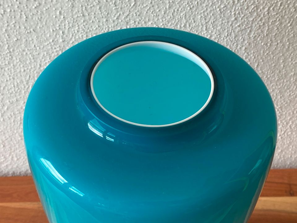 Moderne Art Deco Glas Vase Handgefertigt aus Zwiesel in Kochel am See