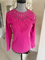 Strick Pullover Pink S/M mit Spitze Niedersachsen - Hammah Vorschau