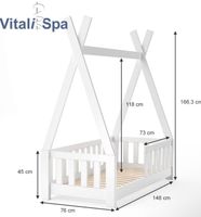 Kinderbett Kinderzimmer Tipi Bett - Weiß Hessen - Dietzenbach Vorschau