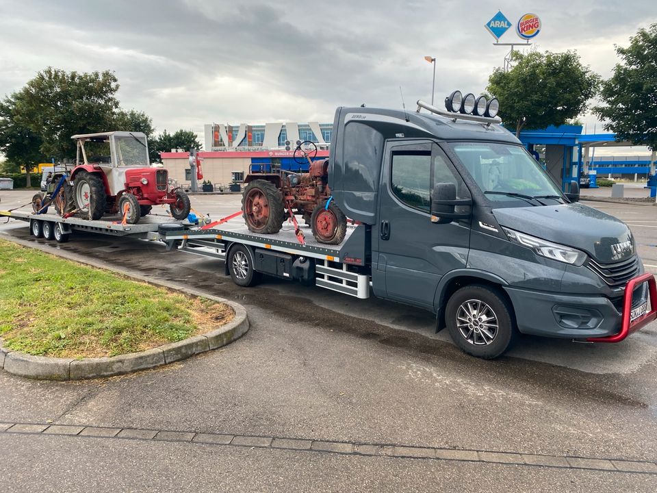 Transporte von Traktoren Baumaschinen Fahrzeugen in Kranichfeld