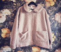 Teddyfell Jacke Mantel Gr. L 40 42 rosé kuschlig oversized Pastel Hessen - Glauburg Vorschau