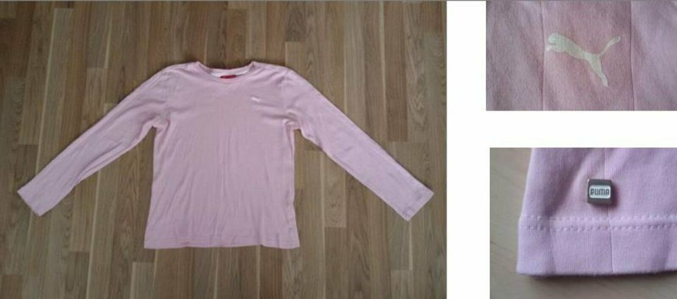 PUMA Shirt Langarm Pullover pink rosé hellrosa rosa L XL 42 44 in Zell am Main