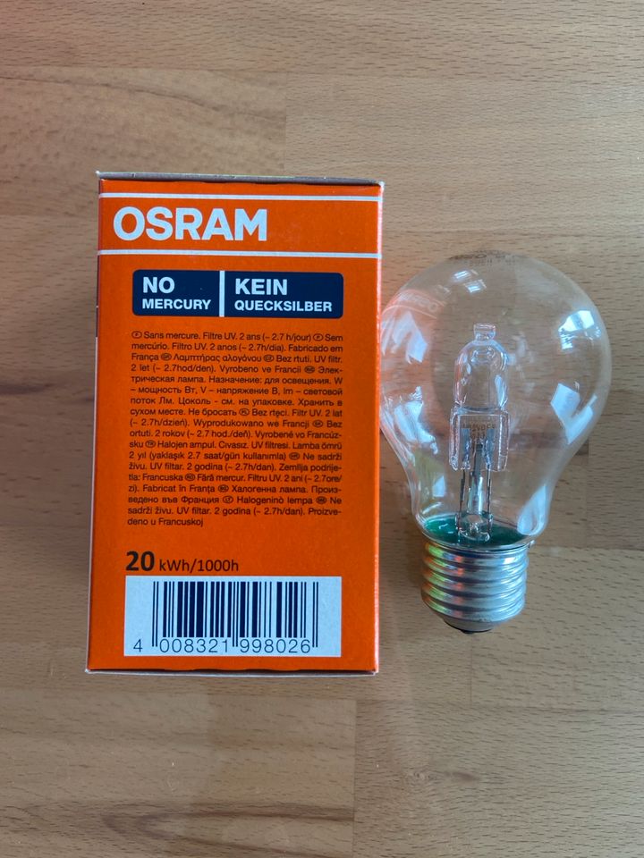 Osram Halogen Eco Pro Classic 20W E27 neu unbenutzt in Limbach