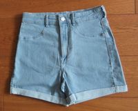 Neu: Hellblaue Jeans-Shorts mit Umschlag von H&M in Gr. 164 Frankfurt am Main - Bergen-Enkheim Vorschau