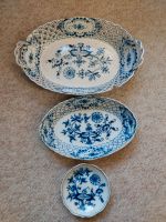 Meißner Porzellan: Schalen Teller, blau/weiß Blumen Muster Dresden - Blasewitz Vorschau