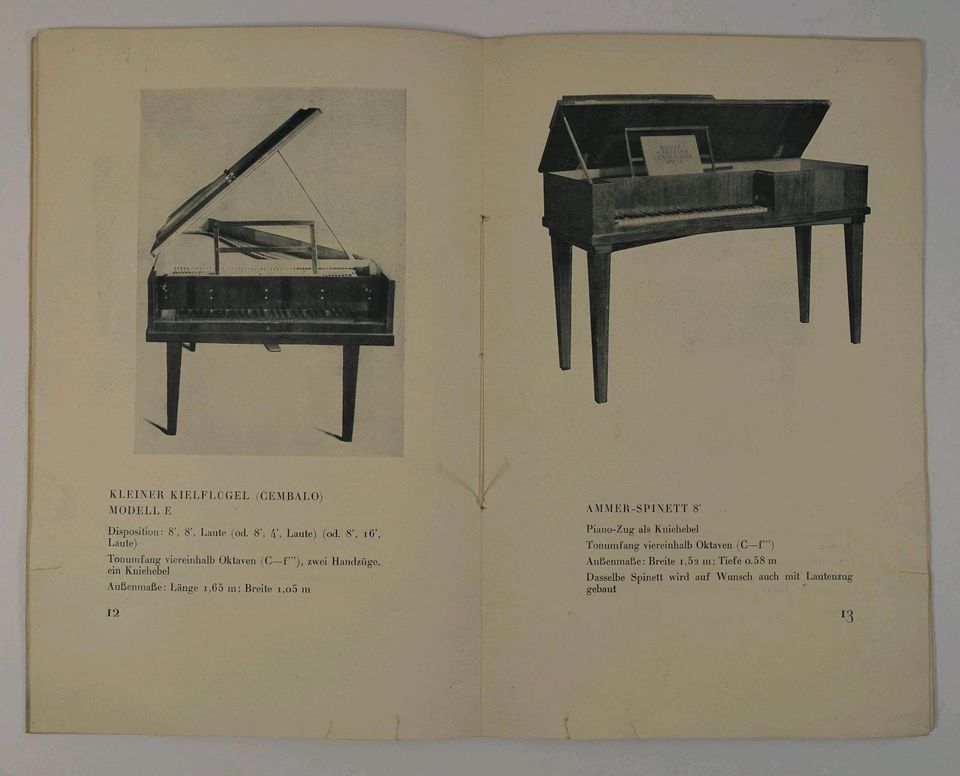 SUCHE Gebrüder Ammer Instrumente Spinettino Clavichord Klavichord in Werdau