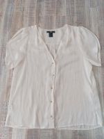 Bluse H&M Größe 36 S Elfenbein Creme Kurzarm Bayern - Reichertshofen Vorschau