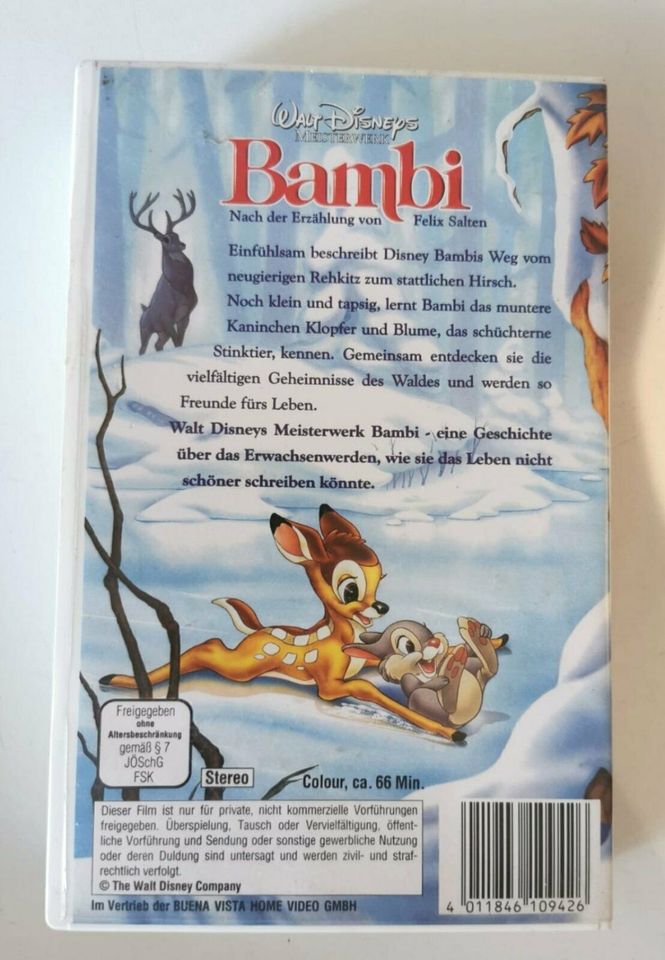 Verkaufe  Disney Meisterwerke Bambi VHS mit Hologramm in Braunschweig