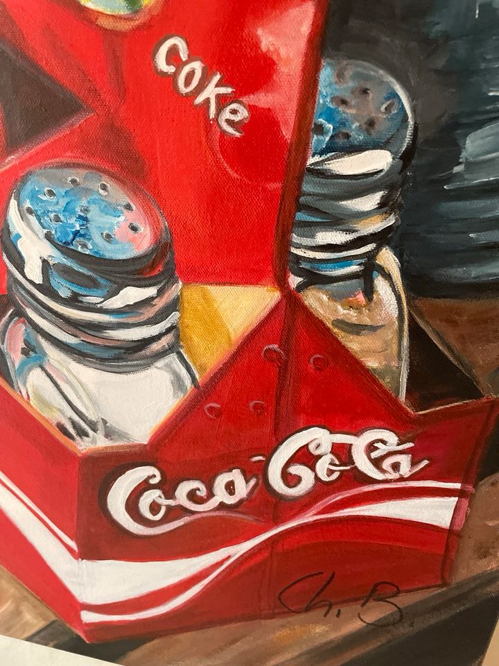 Bild Coca-Cola Acryl auf Leinwand ,von meiner Frau gemalt in Drensteinfurt