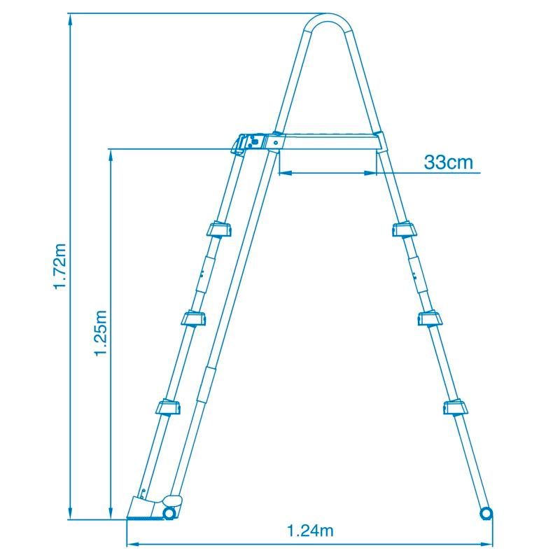 Intex Sicherheitsleiter für Pools mit 122 cm Höhe Leiter Pool in Röhrmoos