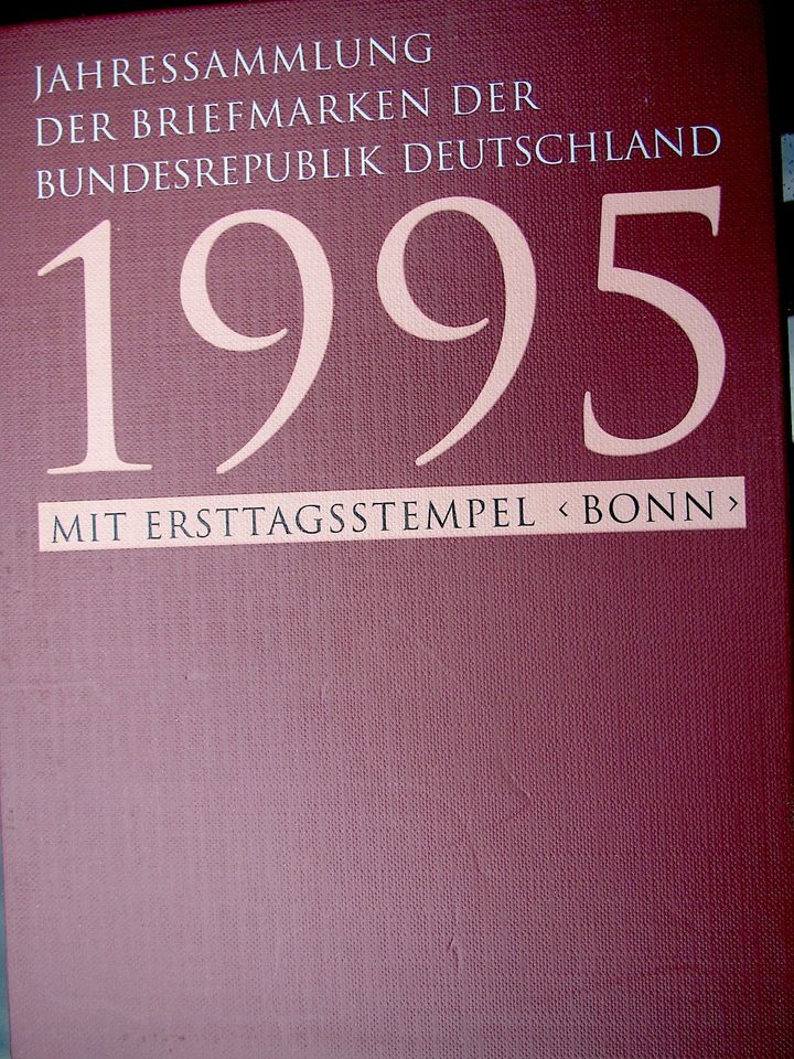 Jahressammlung der Briefmarken der BRD 1995 Ersttagsstempel Bonn in Wismar