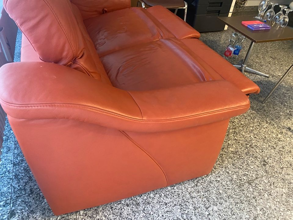 Echt Leder Couch mit liege Funktion in Heilbronn