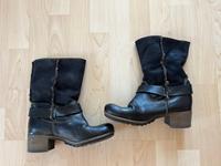 Tamaris Damen Winter Stiefel Gr. 37 Schwarz Echtleder Fellfutter Sachsen-Anhalt - Halberstadt Vorschau