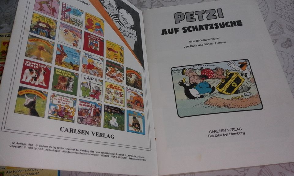 4 PETZI-Bücher aus den 80er Jahren für je 5 €, gebraucht in Lienen