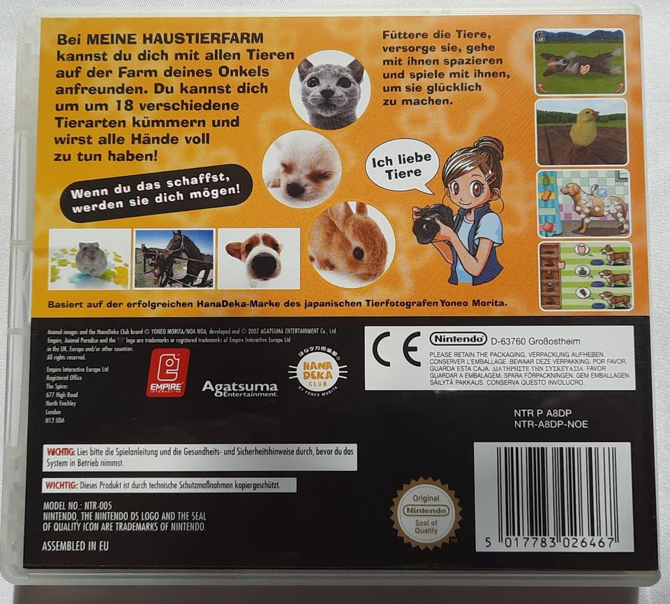 HANA DEKA MEINE HAUSTIERFARM - NINTENDO DS in Schöningen