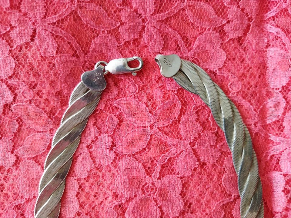 Sehr schönes Echtsilber-Collier und -Armband in Burladingen