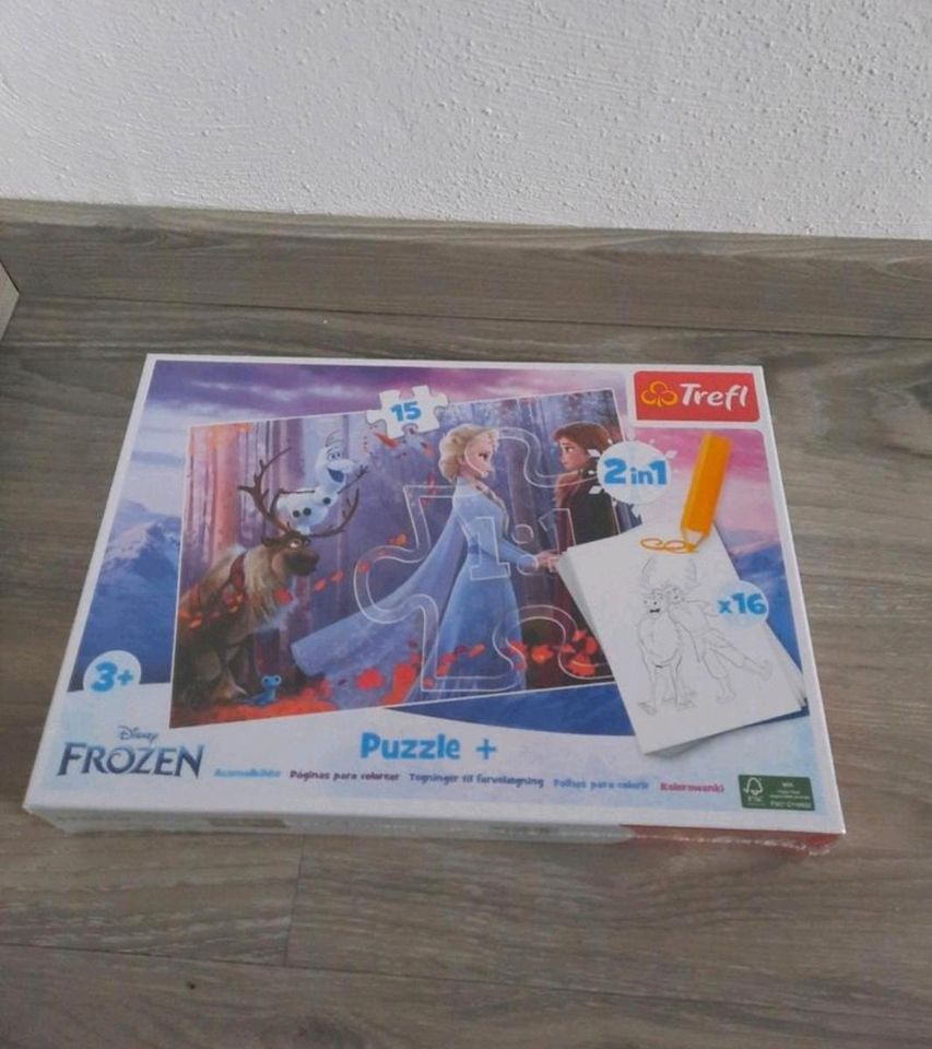 Trefl Disney Frozen Puzzle + Ausmalbilder, Neu in Folie in Bad Endbach