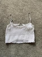 Stradivarius Crop Top bauchfrei 36 S gesmokt weiß Schleswig-Holstein - Kiel Vorschau