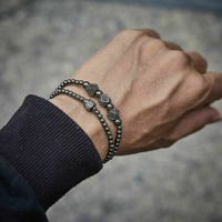 Armband 2er Set Elegant Unisex Herren Perlen Flexibel Schwarz Baden-Württemberg - Öhringen Vorschau