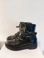 Boots Biker Plateau Schnürboots Stiefel Reißverschluss Gr. 38 Bayern - Münchberg Vorschau