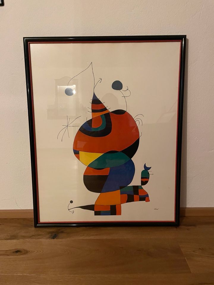 Kunstwerk Bild Kunstdruck Joan Miro Homenaje a Picasso in Mainz