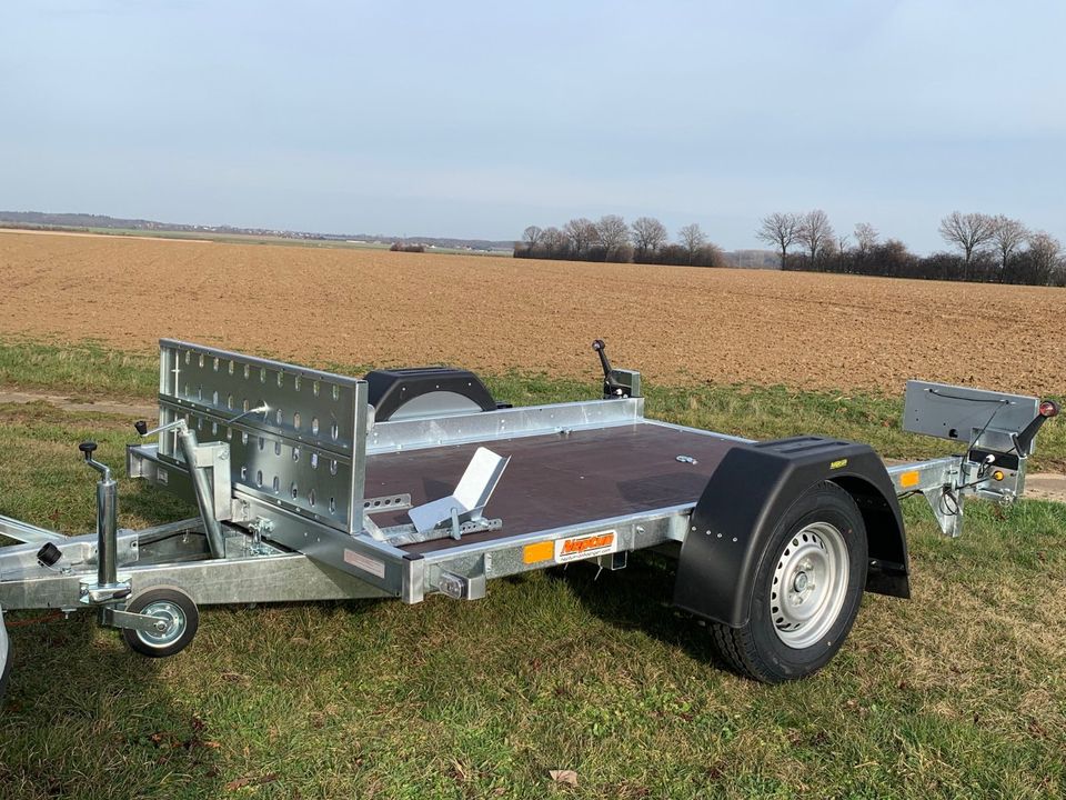 2er Motoradanhänger 1000 kg Kippbar Wippen Rampe Neptun in Zülpich