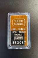 1 Oz Unze Credit Suisse Deko Demo Barren vergoldet (Kein Gold) Bayern - Sünching Vorschau