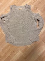 Hollister, Pullover, Gr. S, Beige, Strick, schulterfrei Sachsen-Anhalt - Halle Vorschau