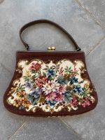 Vintage Handtasche Gobelin Stick Blumen Braun Jolles Austria Hessen - Langen (Hessen) Vorschau