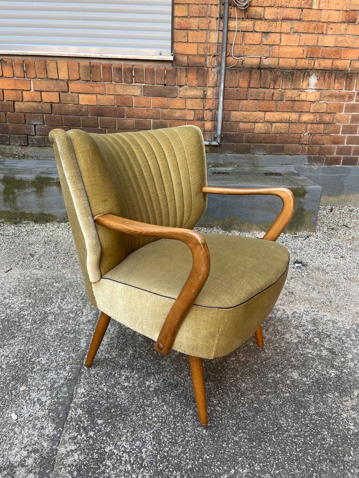 ◤ Cocktailsessel Vintage Nierentisch Ära Sessel Stuhl 50er 60er 70er mid Century Design easy Lounge Chair blumenetagere tisch in Berlin